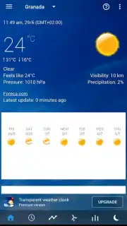Transparent Clock Weather Cisco screenshot 7