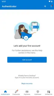 Microsoft Authenticator screenshot 1