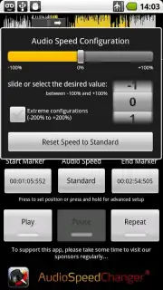 Audio Speed Changer screenshot 1