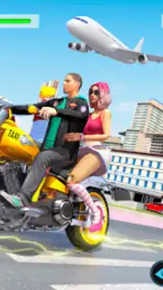 Flying Bike Taxi Rider screenshot 2