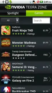NVIDIA TegraZone screenshot 2