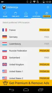 Hideninja Free VPN screenshot 2