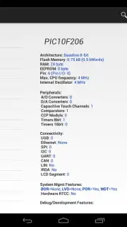 PICmicro Database screenshot 3