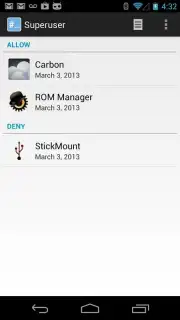 Superuser (for Android 4) screenshot 3