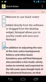 Quick notes screenshot 1