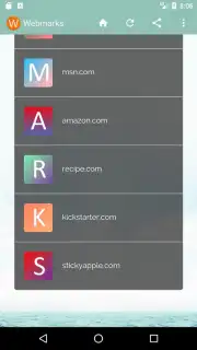 Webmarks screenshot 2