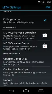 Month Calendar Widget screenshot 1