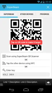 SuperBeam WiFi Direct Share screenshot 1