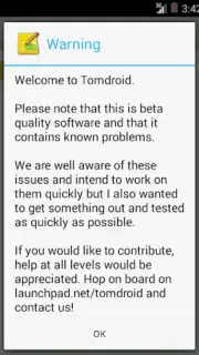 Tomdroid screenshot 4