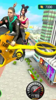 Flying Bike Taxi Rider screenshot 1
