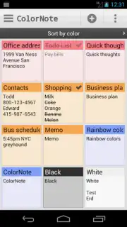 ColorNote Notepad screenshot 4