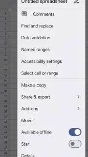 Google Sheets screenshot 15