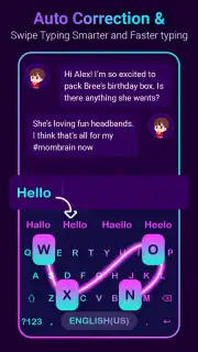 Neon LED Keyboard Fonts, RGB screenshot 1