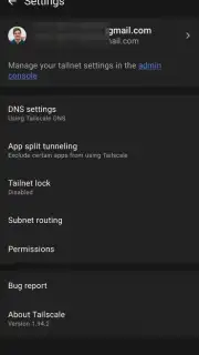 Tailscale screenshot 10
