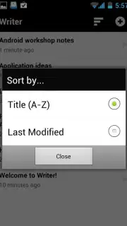 Writer screenshot 3