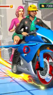 Flying Bike Taxi Rider screenshot 3