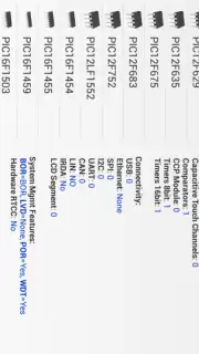 PICmicro Database screenshot 9