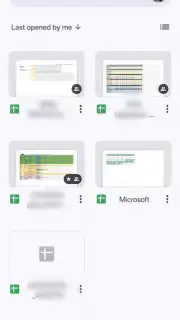 Google Sheets screenshot 1