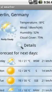 Local weather screenshot 2