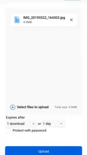 Firefox Send screenshot 1