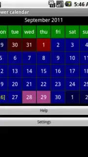Flower calendar (free) screenshot 3