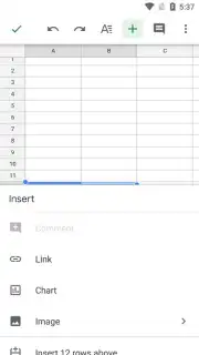 Google Sheets screenshot 4